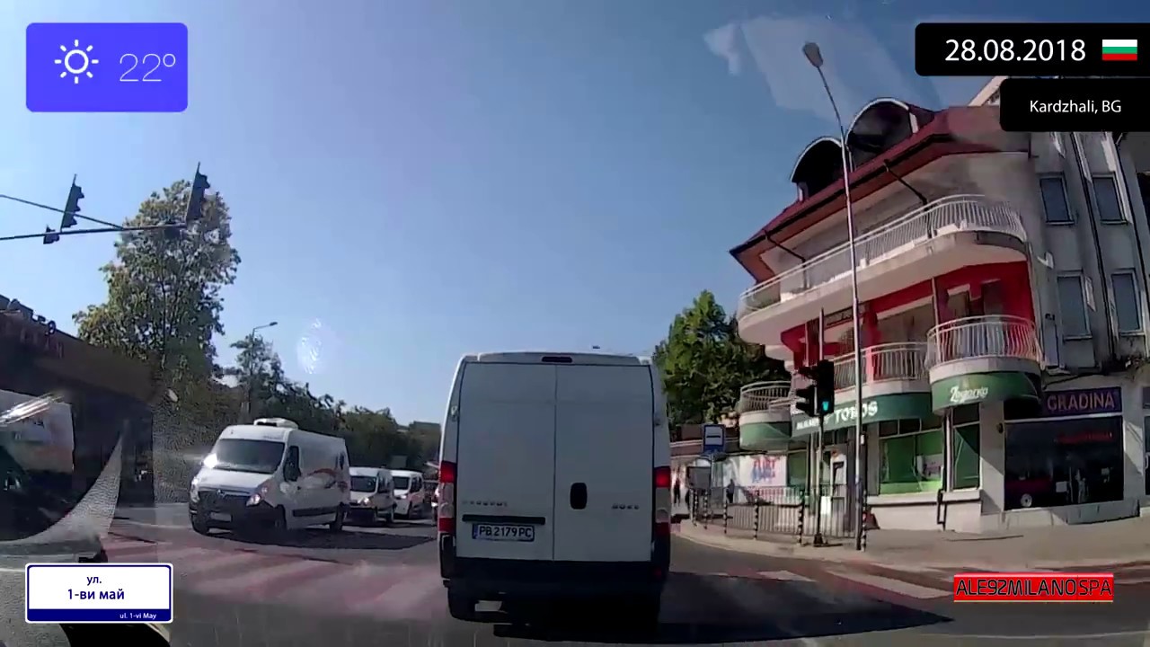 Driving through Kardzhali (Bulgaria) 28.08.2018 Timelapse x4