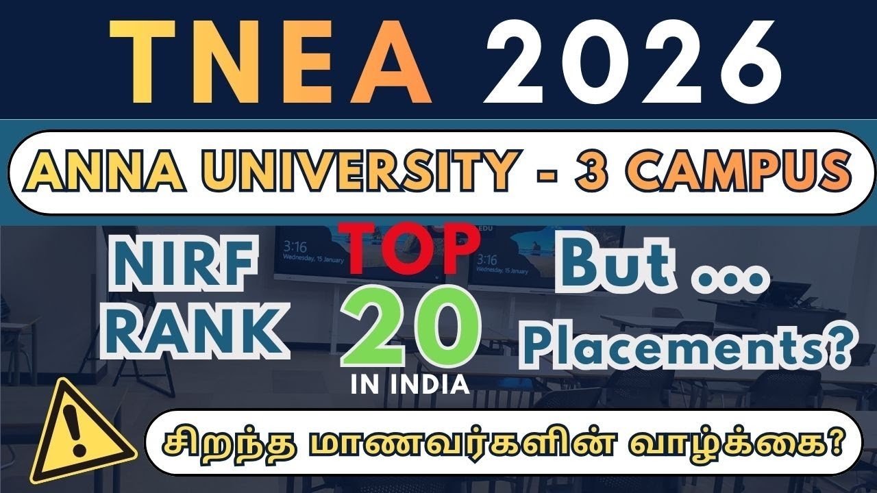 Anna University NIRF Report Explained | TNEA 2026 Engineering College Insights | Placements