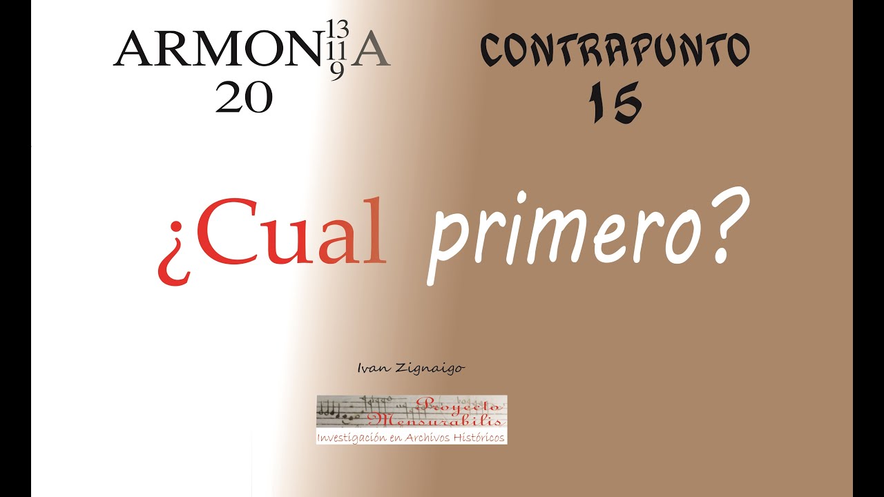 ARMONÍA VS CONTRAPUNTO - ¿Cual primero?