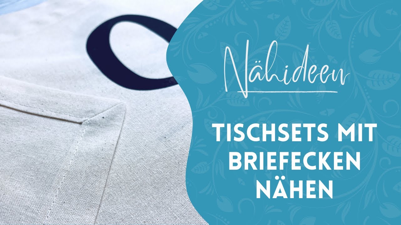 Tischset mit Briefecken nähen und mit Siebdruck bedrucken