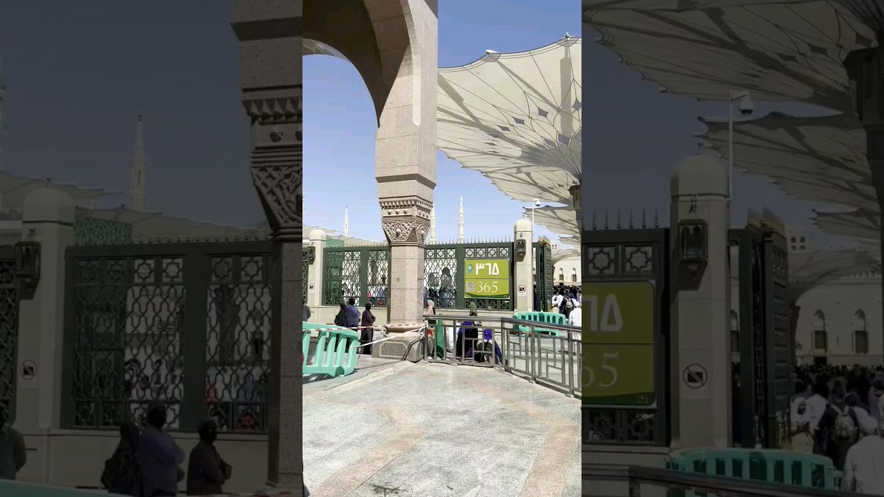 My route 💚 gate 365 | roza Rasool SAW Madina sharif haram pak
