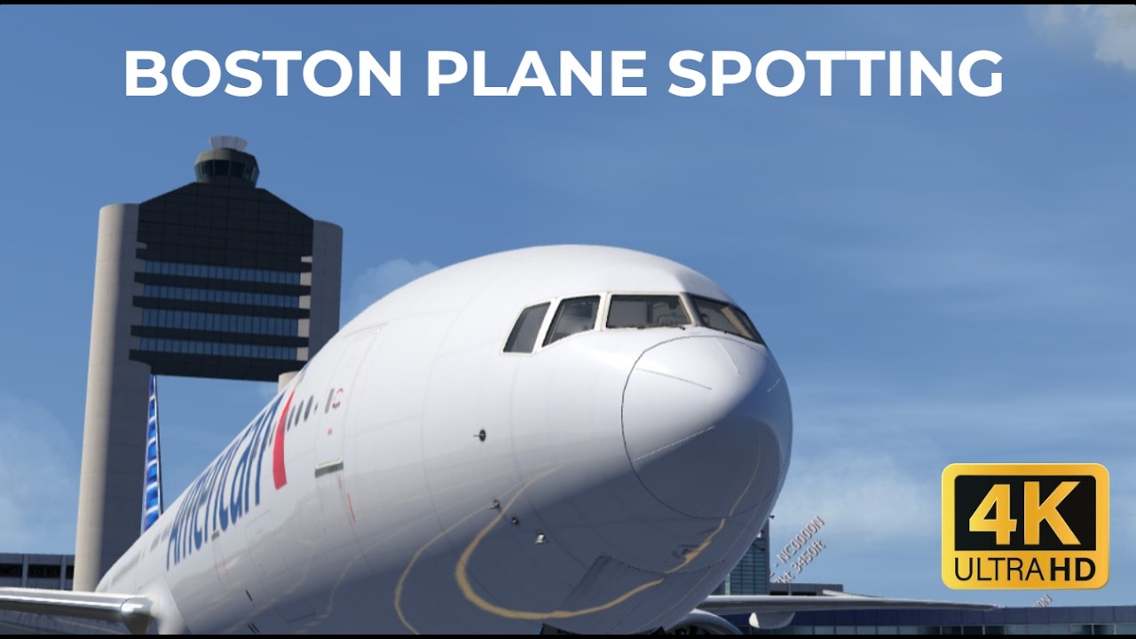 AeroFly FS | Turbulent Landings! | Plane Spotting at Boston Logan International Airport