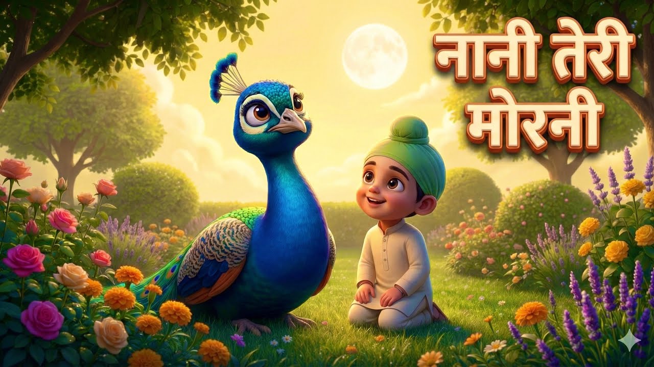 🥰 नानी तेरी मोरनी 🦚 Punjabi Kids Learning  🦚 | ਨਾਨੀ ਤੇਰੀ ਮੋਰਣੀ | Sleep Music