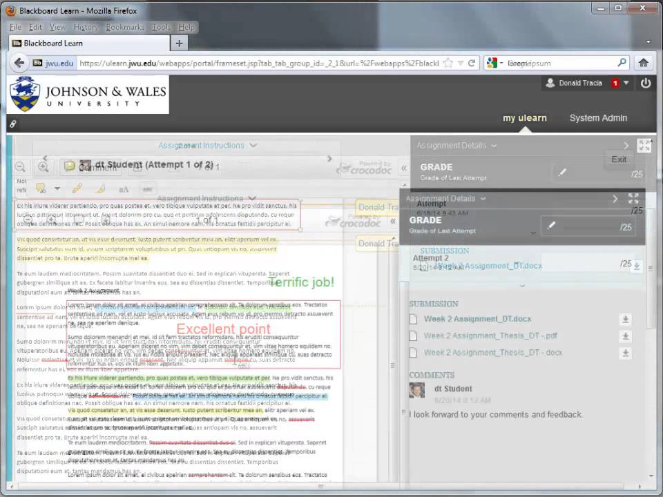 Inline Assignment Grading Feature