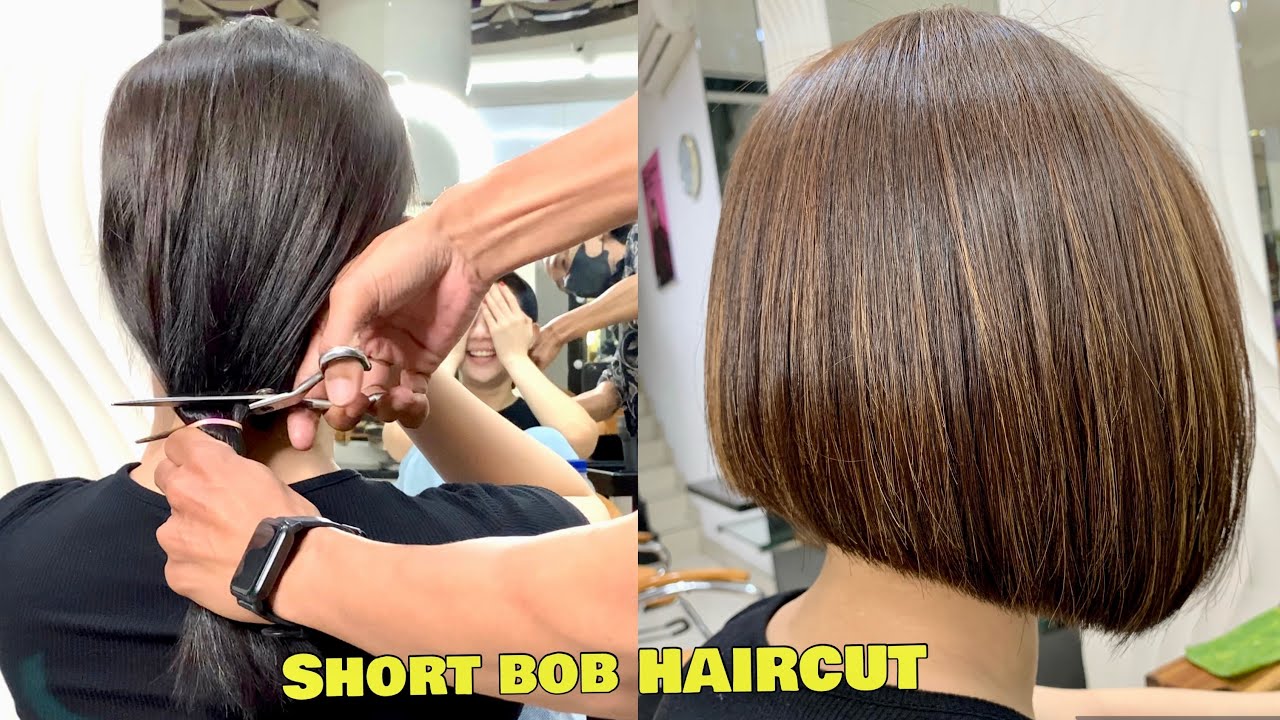 BOB HAIRCUTS | Hair Transformations | Potong rambut bob pendek | DIY | ASMR | Update |