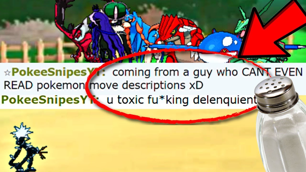 Poke Snipes BURSTS INTO SALTY TEARS and becomes TOXIC SALTY KID! Funny Pokemon Showdown Salt