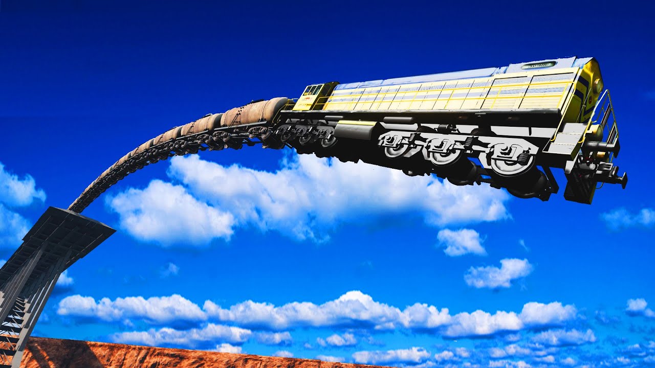 The MOST Brutal Railroad Accidents Derailments ✅  BEAMNG.Drive LIVE STREAM