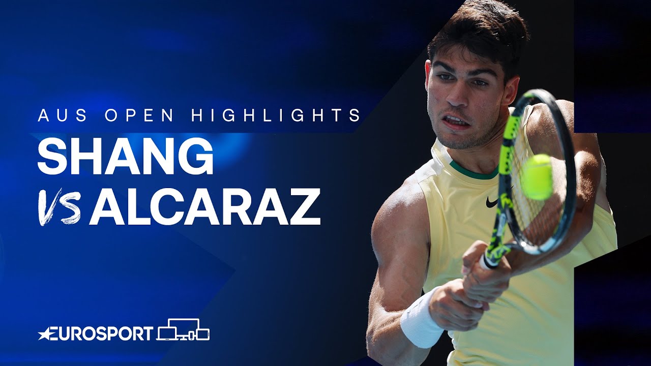 Juncheng Shang v Carlos Alcaraz | Round Three | Australian Open 2024 Highlights 🇦🇺