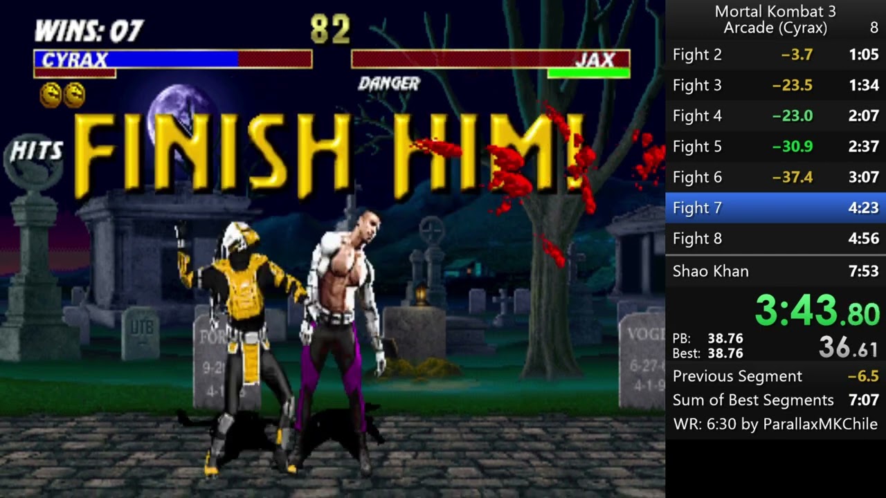 Mortal Kombat 3 Cyrax No Major Exploits Speedrun 6:47