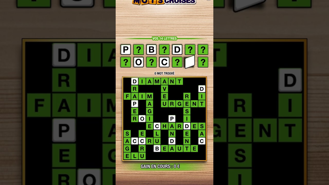 Mots croisés du jeudi 🤑🤑