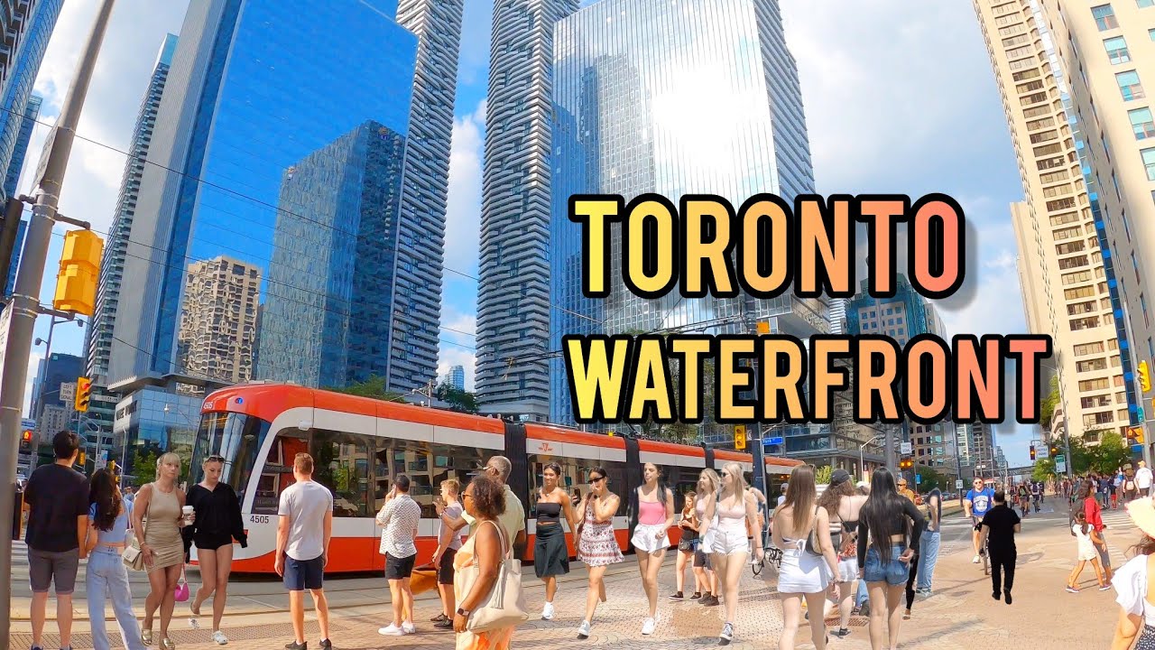 Toronto Waterfront Walking Tour Harbourfront DowntownToronto Canada 4k