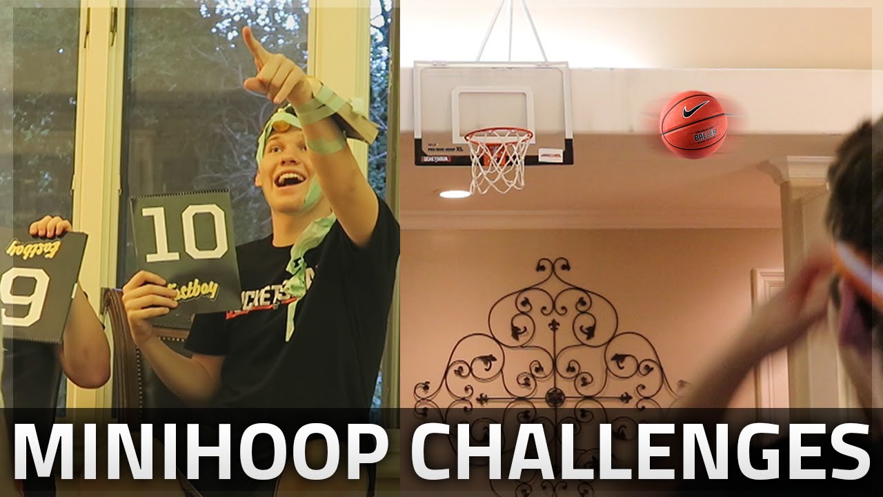 CRAZY MINIHOOP BASKETBALL CHALLENGES!!