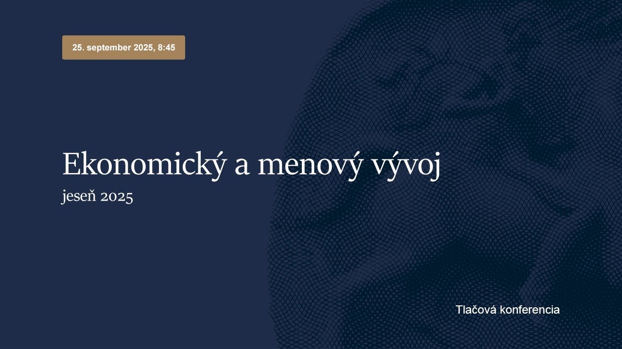Ekonomický a menový vývoj – jeseň 2025