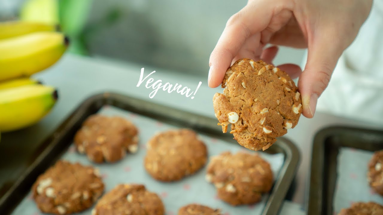 VEGAN BANANA COOKIESㅣGalleta Vegana con PlatanoㅣMartes de Postre