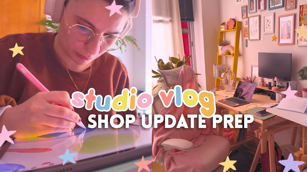 SHOP UPDATE prep as a full time artist / Drawing and creating a collection