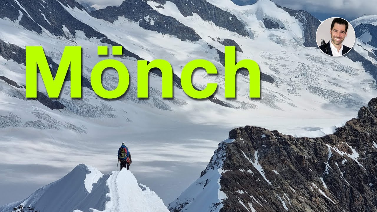 Switzerland mountain climbing - M&ouml;nch - South ridge traverse