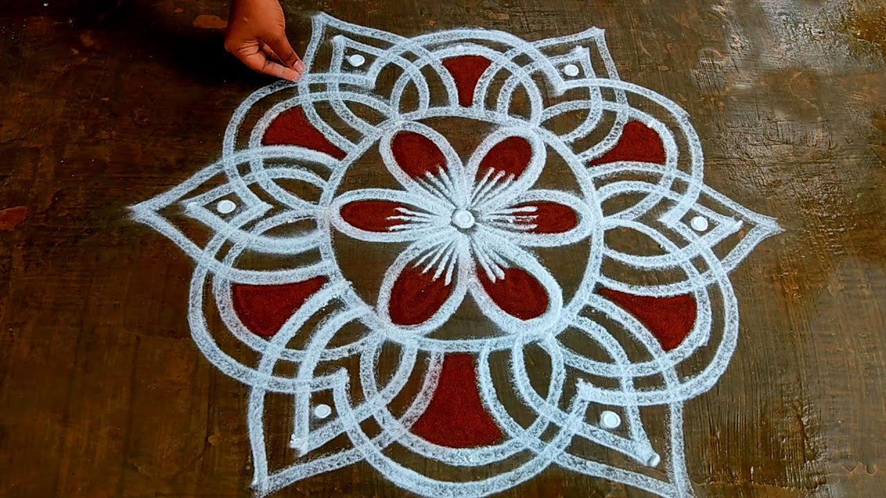 Puratasi madham padi kolam🌹sangu kolam designs🌹Geethala muggulu new🌹Navaratri rangoli🌹new rangoli
