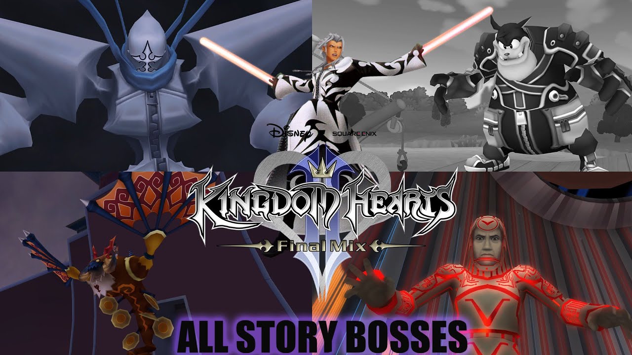 KINGDOM HEARTS II - ALL STORY BOSSES | CRITICAL MODE