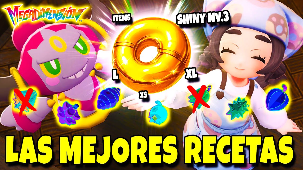 ✨ las 5 MEJORES RECETAS de DONUT SHINY + ALFA + OBJETOS GUSTOPODER lvl3 LEYENDAS POKEMON ZA DLC