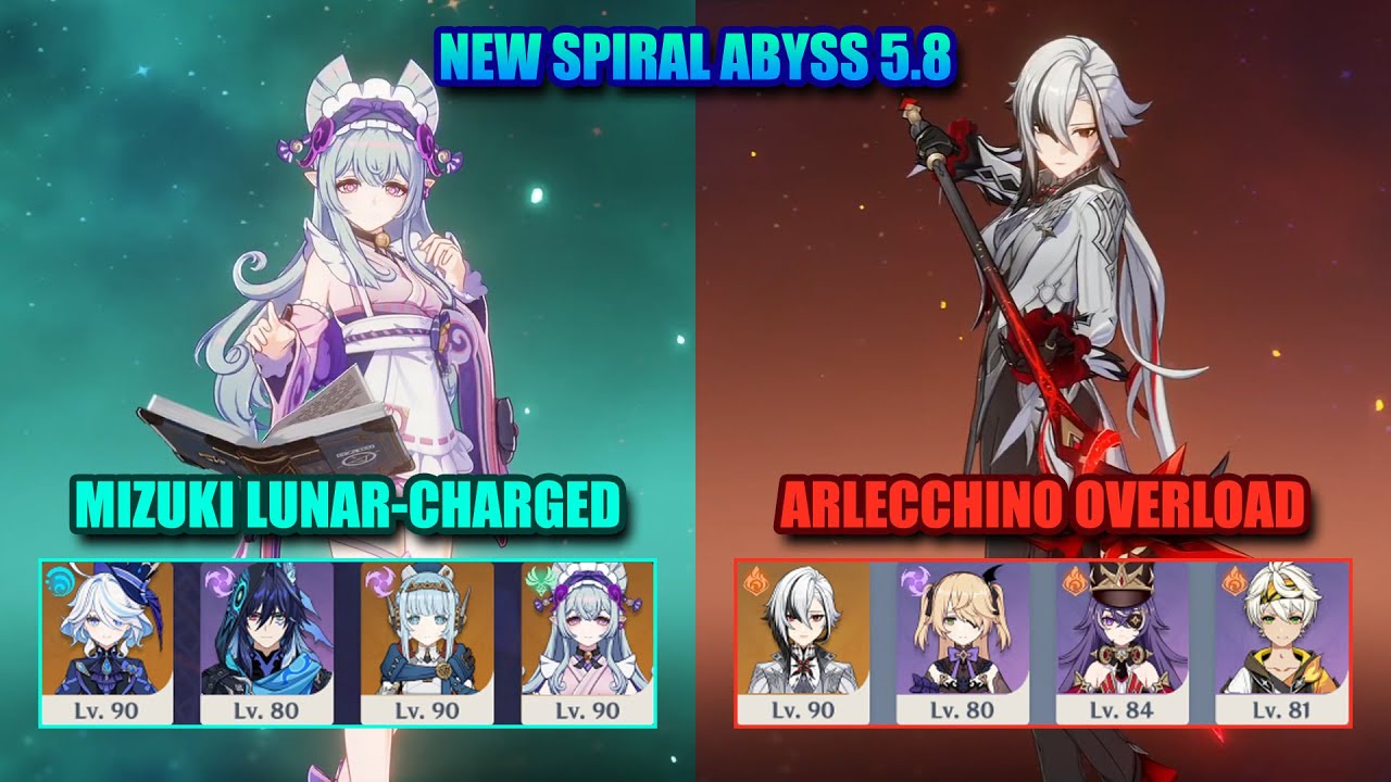 NEW Spiral Abyss 5.8 | Mizuki Lunar Charged & Arlecchino Overload | Genshin Impact