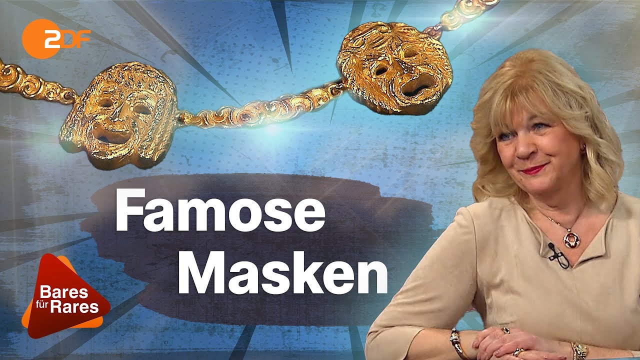 Großer Auftritt: Ausgefallene Goldkette mit Theatermasken verblüfft im Händlerraum | Bares für Rares