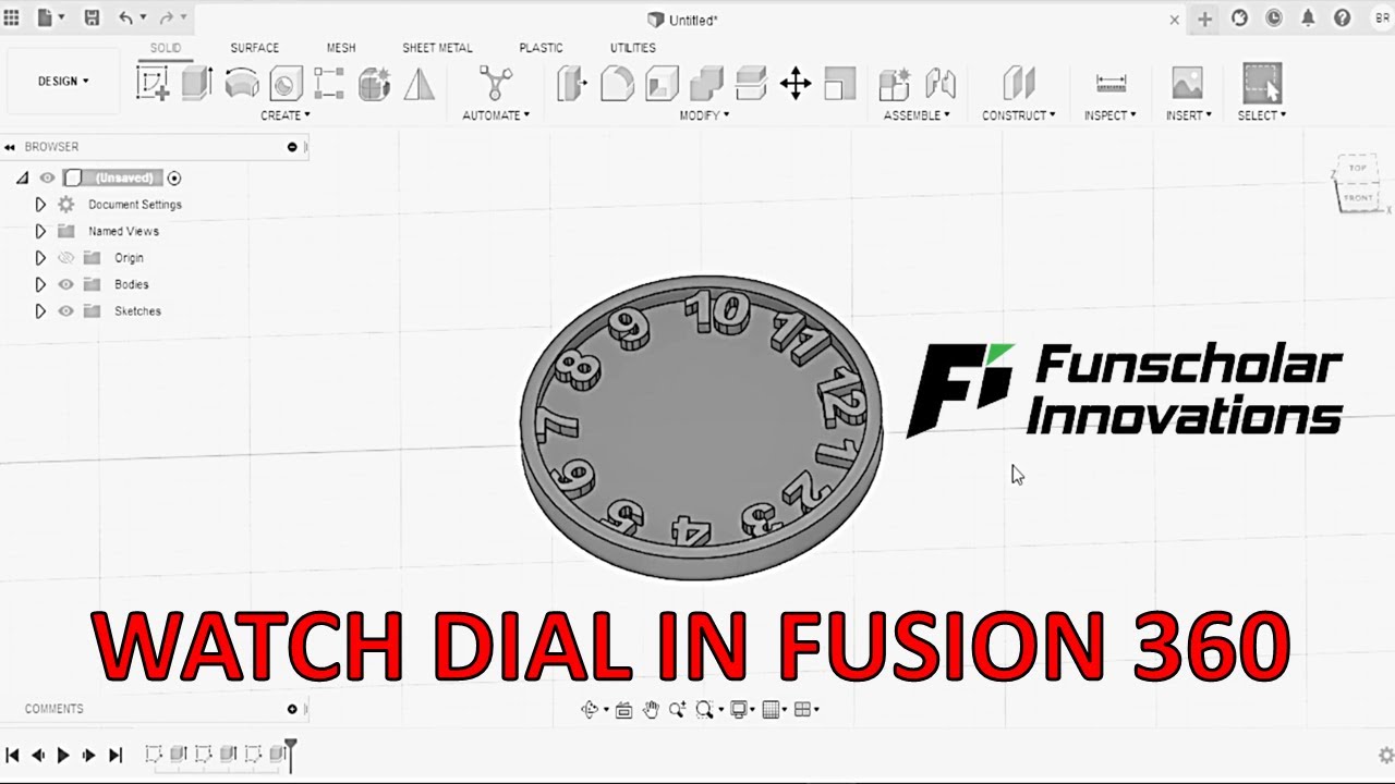 Designing a Watch Dial in Autodesk Fusion 360