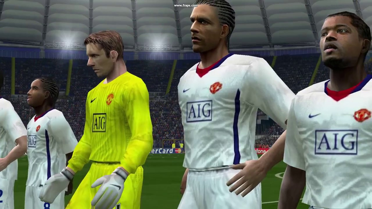 PES6 Champions League Finale 2009 Barcelona vs Manchester United patch stonecold GREAT MATCH !