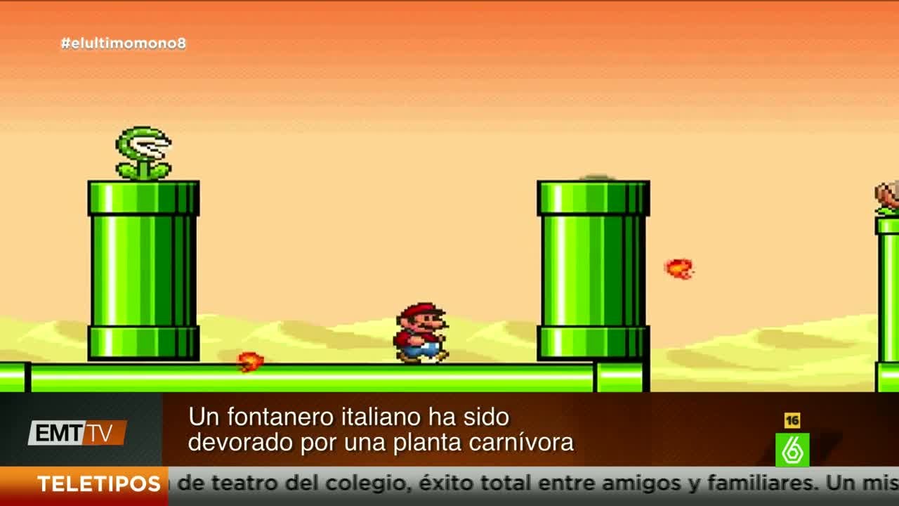 Mario, un fontanero italiano, es devorado por una planta carnívora - El Último Mono