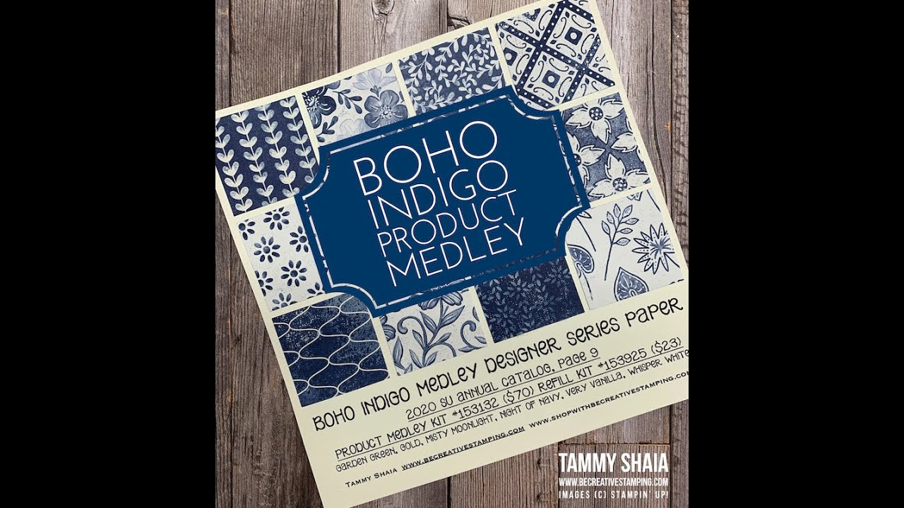 Boho Indigo Product Medley Kit--Designer Paper Reference Tool
