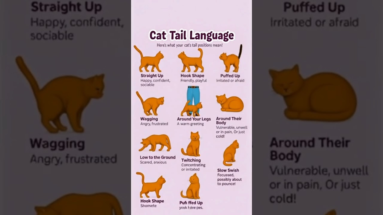 Decoding cat tail language can help you understand your feline friend's mood and intentions #cattail