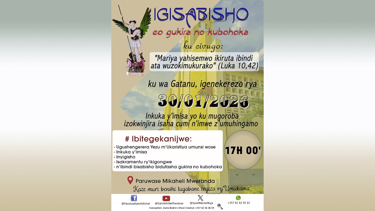 Igisabisho co gukira no kubohoka - Paroisse Saint Michel