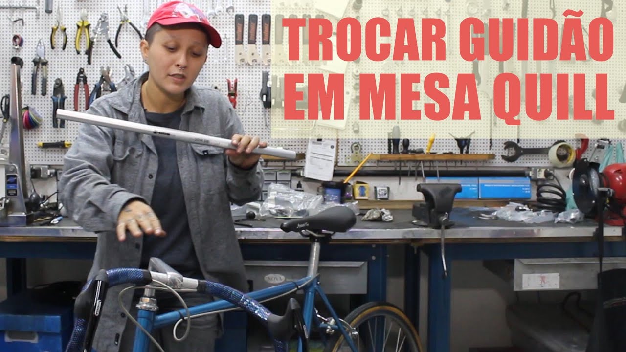 Troca de guidão drop por flat com mesa quill
