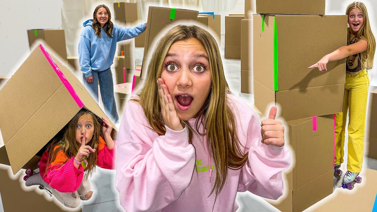 HIDE and SEEK in BOXES!! Extreme Challenge w/ The Shumway Show