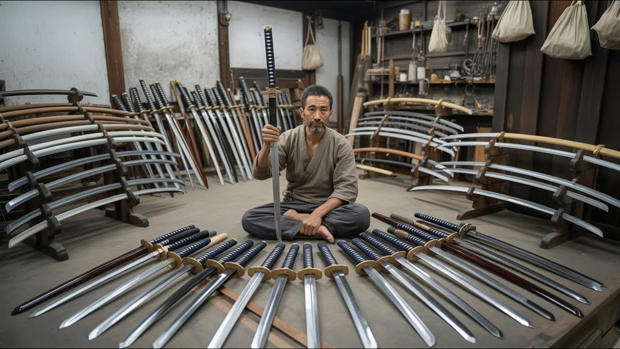 Forging Japanese Samurai KATANA Sword from Old BEARING || How to bearing Recycle into Katana Making