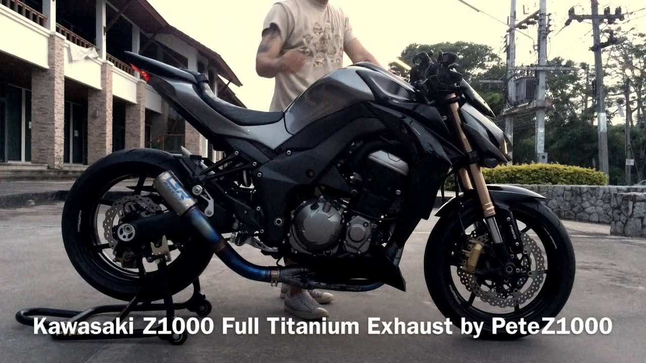 #PSPMotoTube PeteZ1000 : Kawasaki Z1000 Full Titanium Exhaust Sound