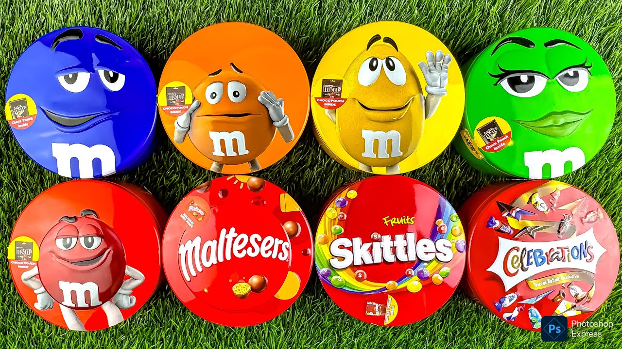 Satisfying Video | Unboxing Skittles and Rainbow M&M'S Candy From Colorful BoxesASMR