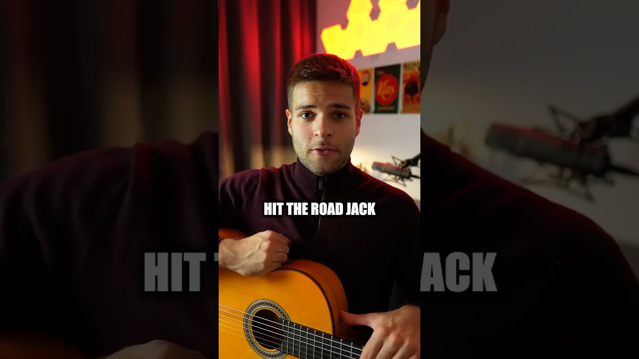 Hit The Road Jack - Ray Charles | classical guitar tutorial #shorts #guitarfingerstyle
