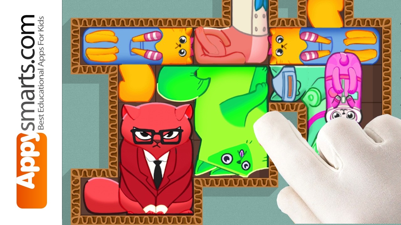 Puzzle Cats! 🐱 Solve the Shape Puzzle with Cat Blocks! Fun Logic Game!