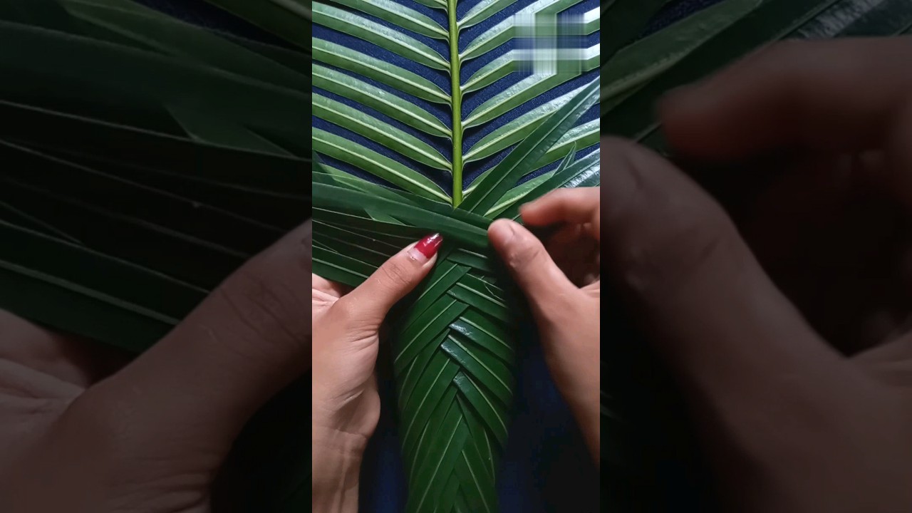 Coconut leaf craft ideas/palm leaf craft ideas #youtubeshorts #shorts #art