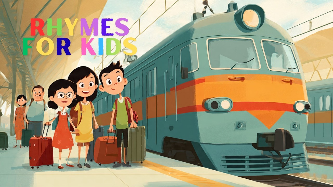Train Cartoon Song  Rail Gadi Chale ChukChuk  Hindi Nursery Rhymes Animation