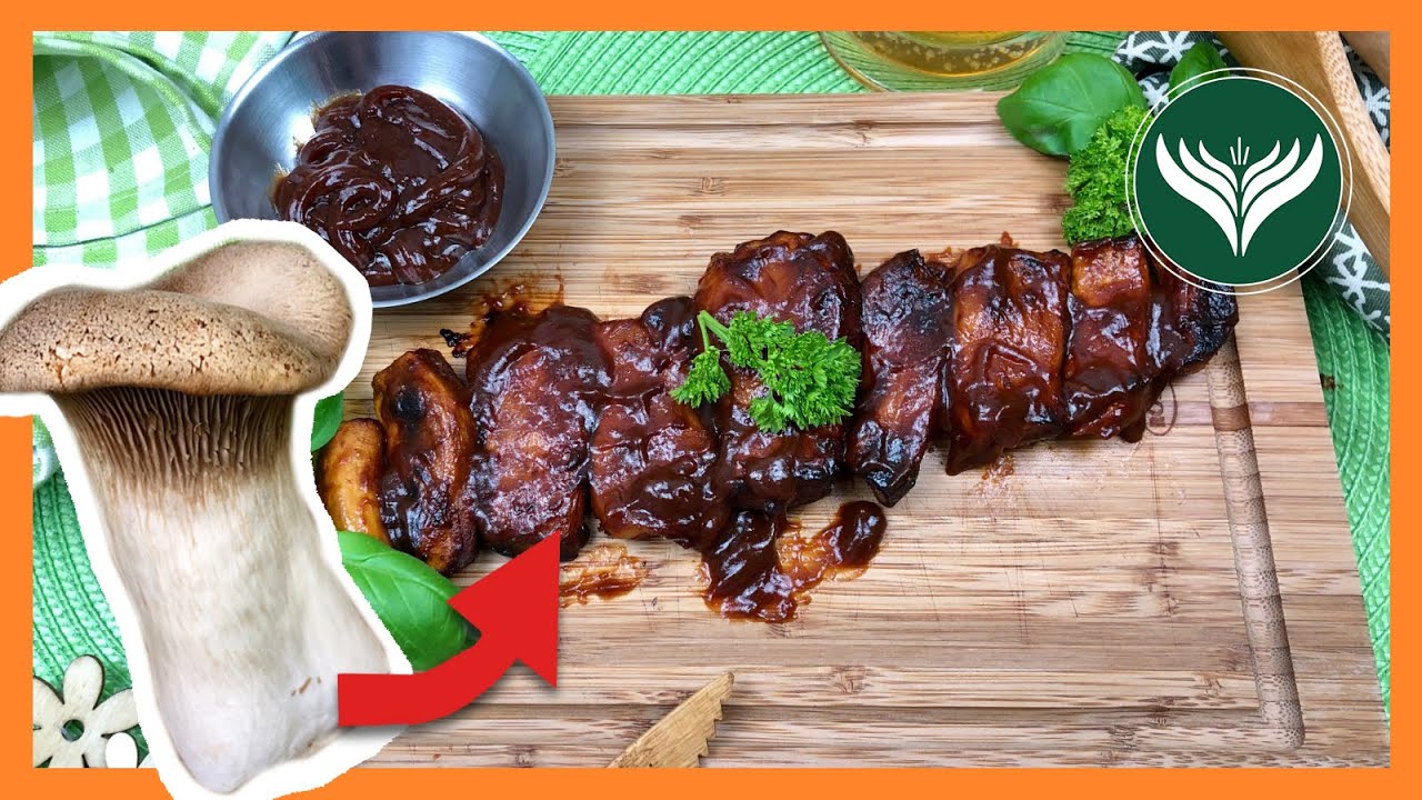 Vegane Rippchen aus Pilzen!? Fleischersatz zum Grillen + REZEPT [Deutsch]