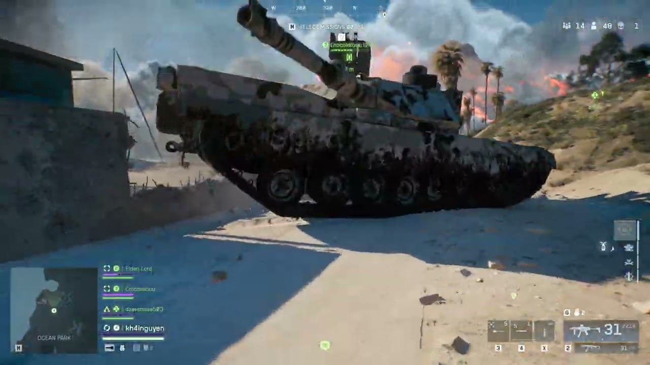 Battlefield 6 - Repairing the tank and try to hit the top 4