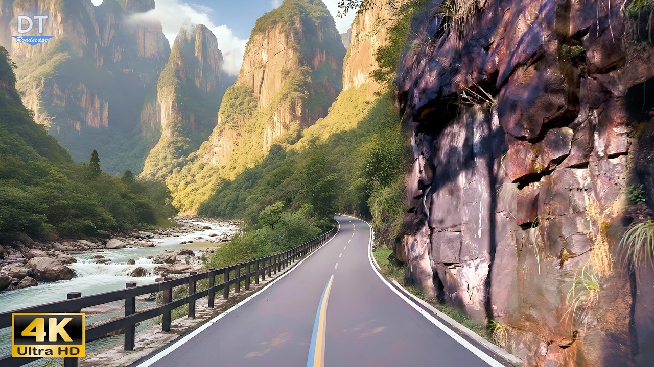 Wuyishan Scenic Route 4K HDR | Fairy-tale Canyon Drive | Fujian, China