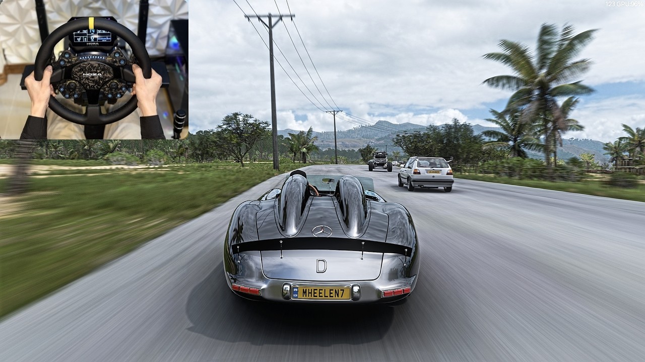 443HP Mercedes -Benz 300 SLR 1955 |Racing The Goliath Forza horizon 5 |Steering Wheel Gameplay