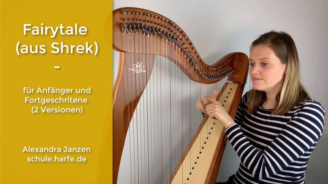Fairytale (Shrek) on harp - Noten (sheet music) und Onlinekurs