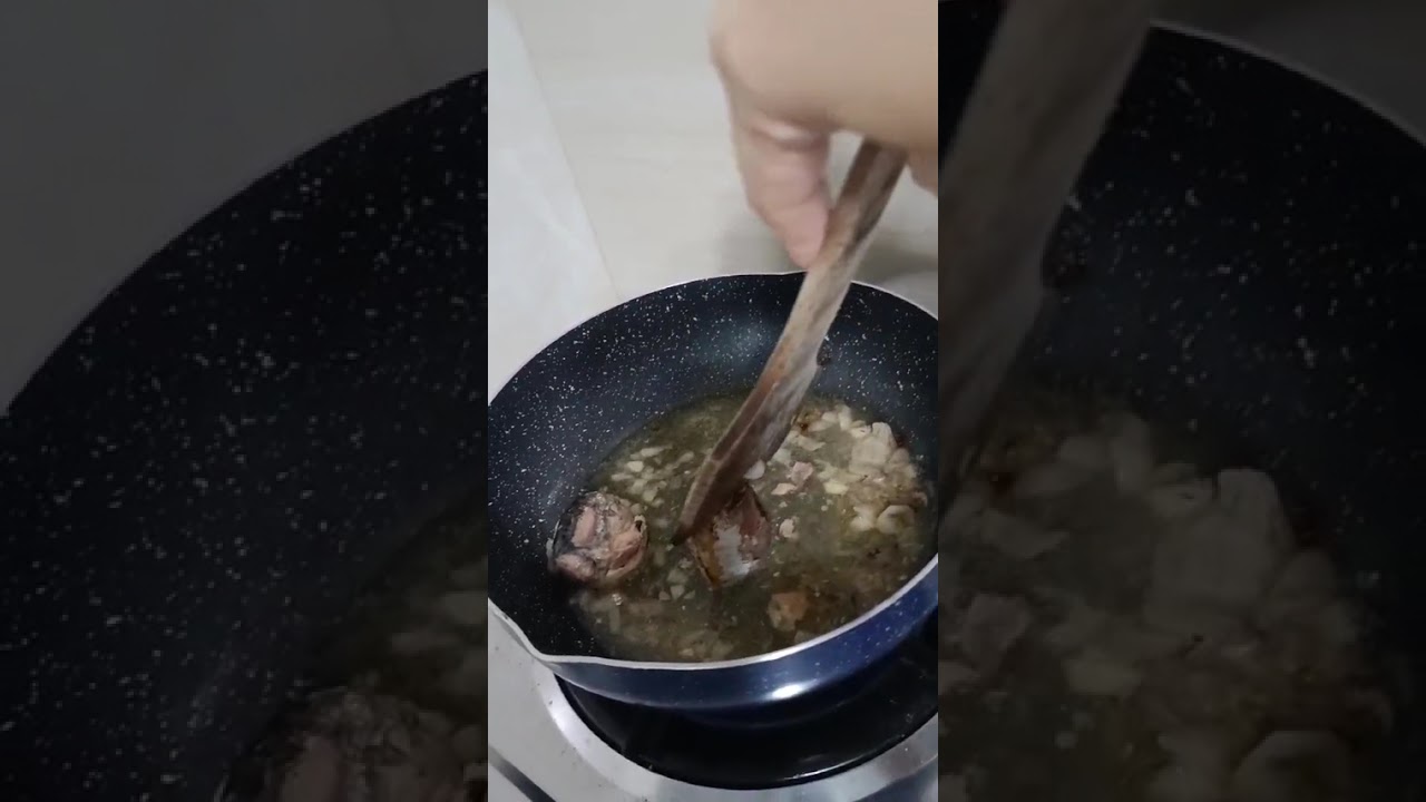 Ginisang Mackerel Sardines with Talbos ng Kamote