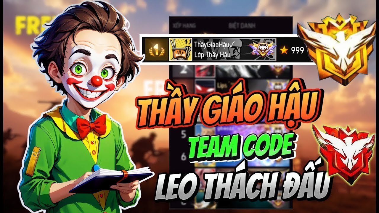 🔴 [LIVE] Thầy Giáo Hậu Live Free Fire – Vào Là Gánh, Không Bú Win