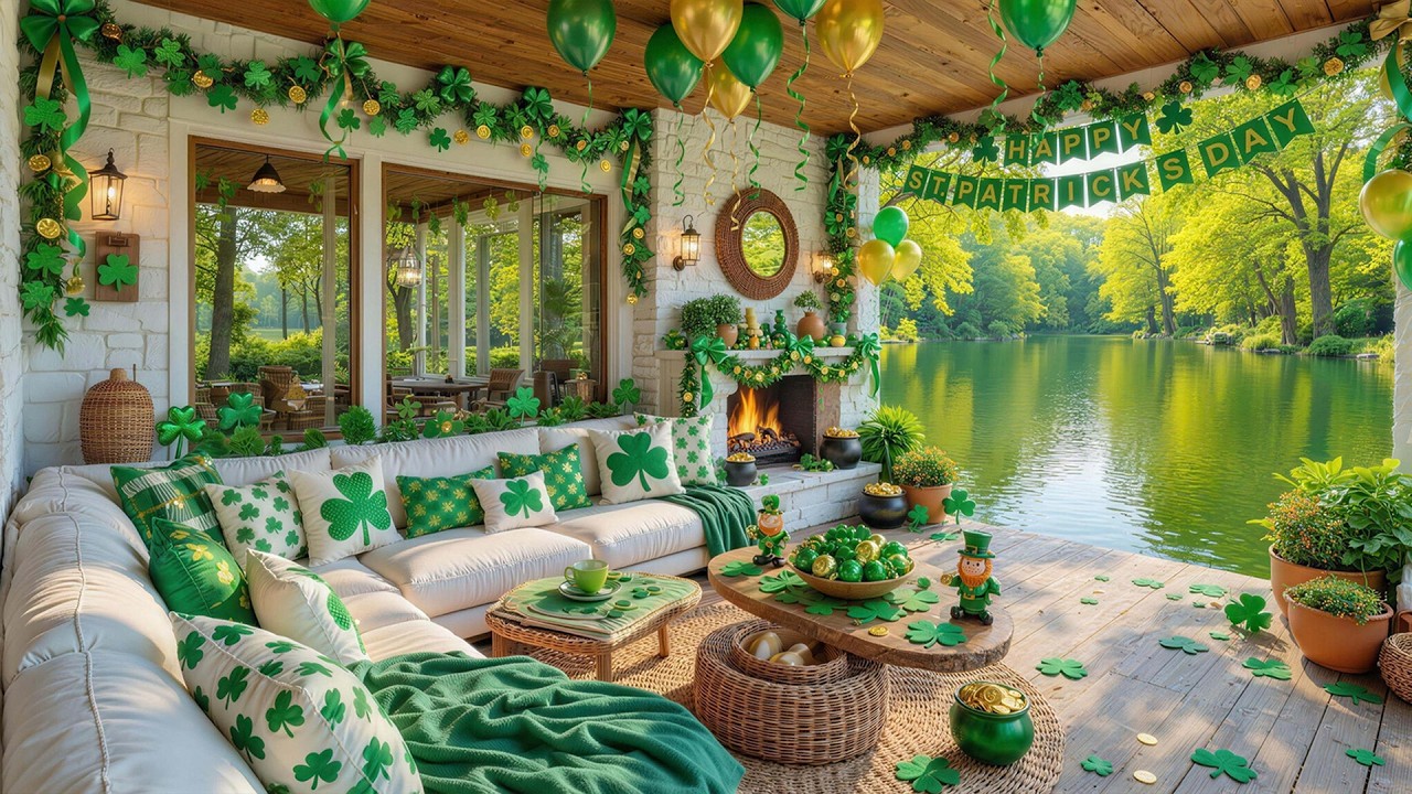 Cozy St. Patrick’s Ambience 🍀 Relaxing Piano Instrumental Music & Fireplace 🍀 Happy St Patrick’s Day