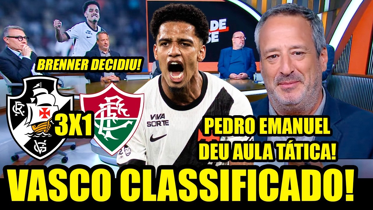 VASCO ELIMINA FLUMINENSE! IMPRENSA SE RENDE A PEDRO EMANUEL EM CLASSIFICA&Ccedil;&Atilde;O! VASCO 3 X 1 FLUMINENSE