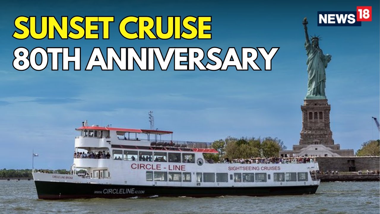 Circle Line Sunset Cruise 80th Anniversary At Manhattan Skyline And The Statue Of Liberty | N18G
